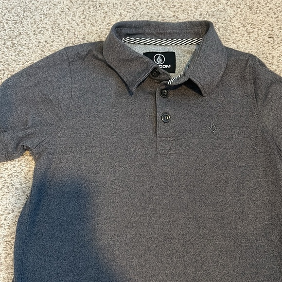 Volcom Charcoal Grey Polo Shirt, 6 - Picture 3 of 8